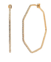 Hexagon Crystal Hoop